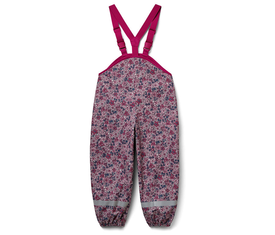 Virágmintás gyermek kertésznadrág.