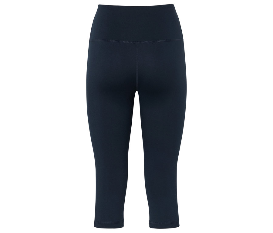 Sötétkék, magas derekú sportleggings.