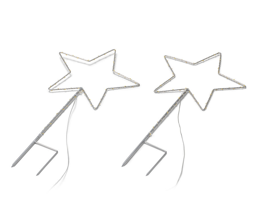 Két nagy LED-es csillag leszúrható nyárson.