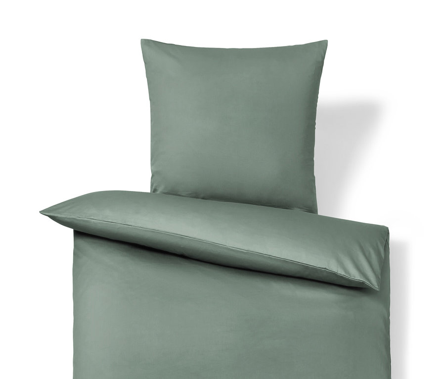 Zöld pamutszatén ágynemű normál és extra méretben.