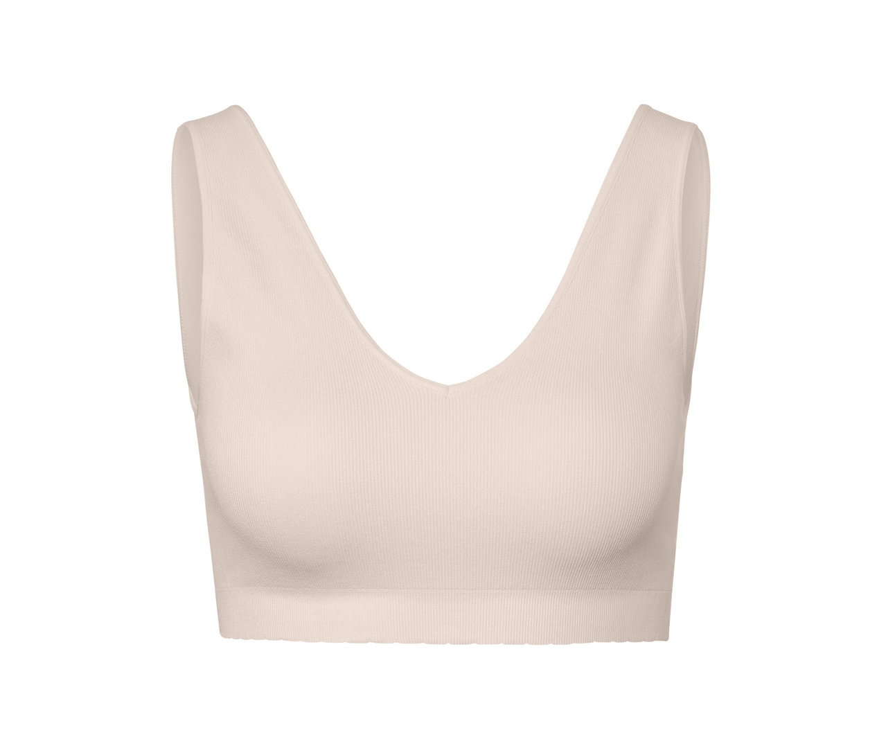 Krémszínű női seamless bustier melltartó.