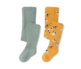 1x zsályazöld, 1x currysárga, színes, kutyás jacquard mintával