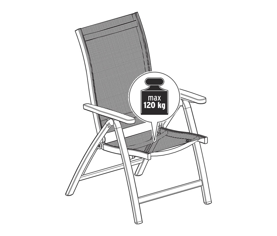 Illusztráció egy »Liska« állítható háttámlás székről.