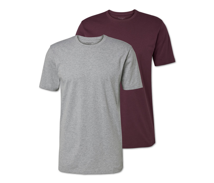 Két póló, szürke és bordó.
