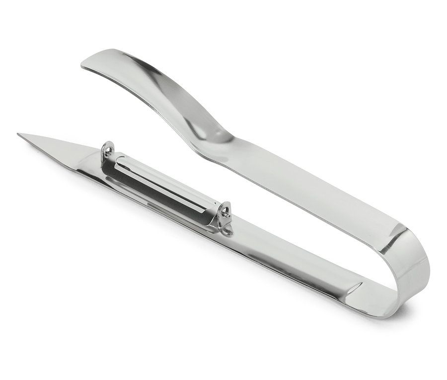 Rozsdamentes acél zöldséghámozó.