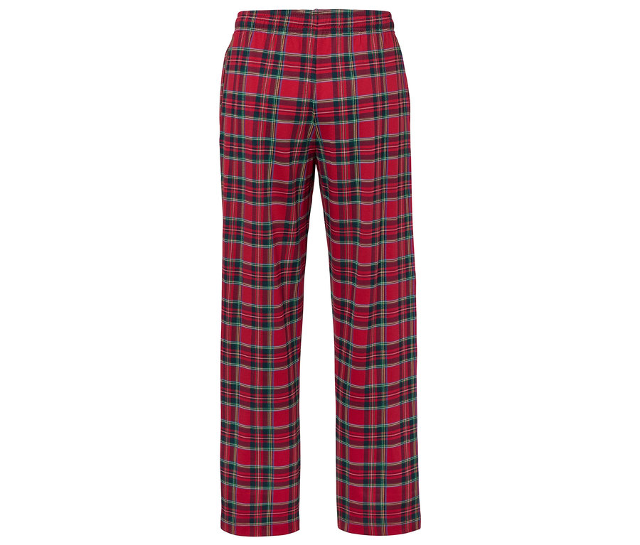 Egy piros kockás pizsama alsó.