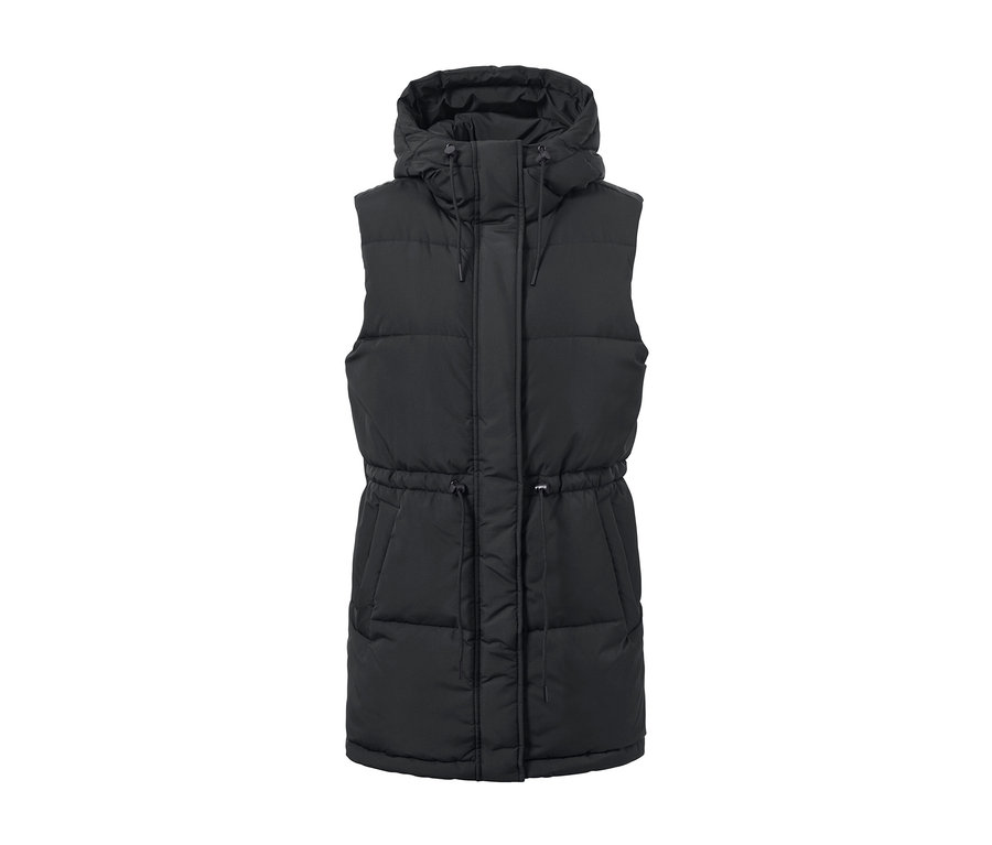 Női steppelt mellény, antracit.