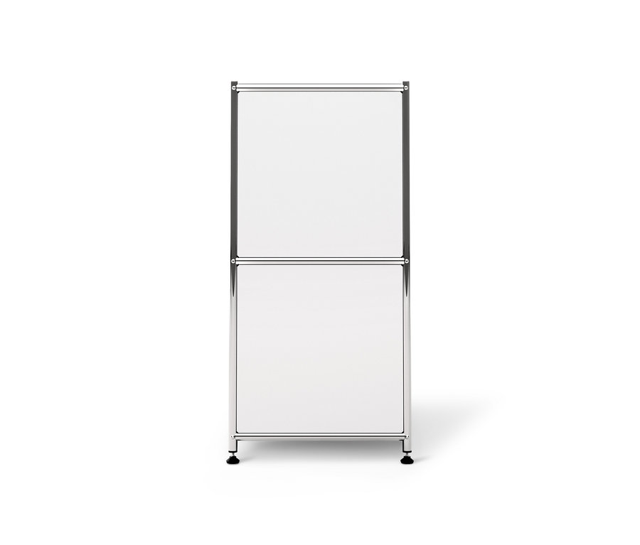 Fehér fém komód „CN3” 4 lenyíló ajtóval.