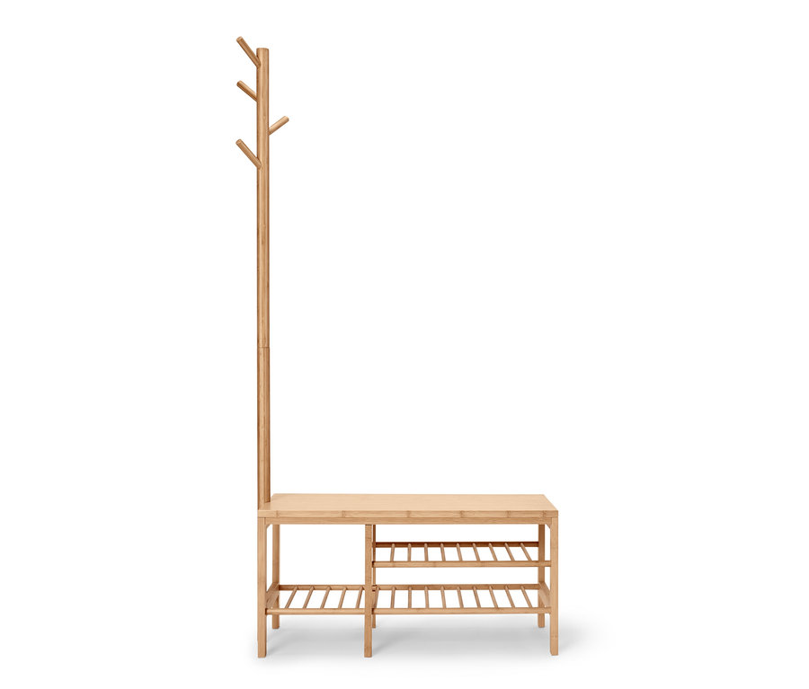 Világos bambusz pad állófogassal.