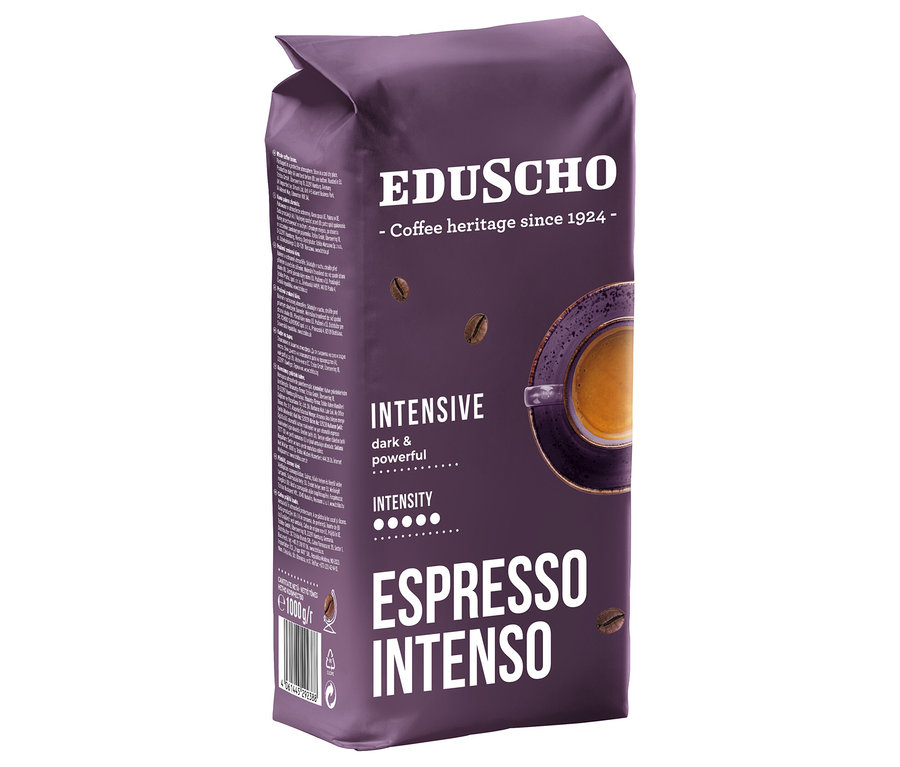 Egy csomag Eduscho Espresso Intenso - 1 kg szemes kávé.