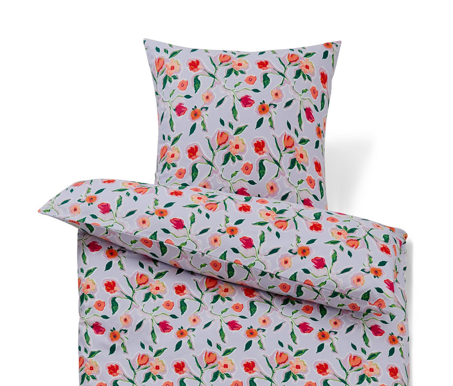 Virágos mintázatú, standard és extra méretű renforcé ágynemű.