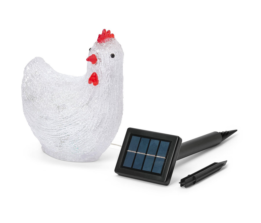 Napelemes LED-es tyúk kültéri használatra.