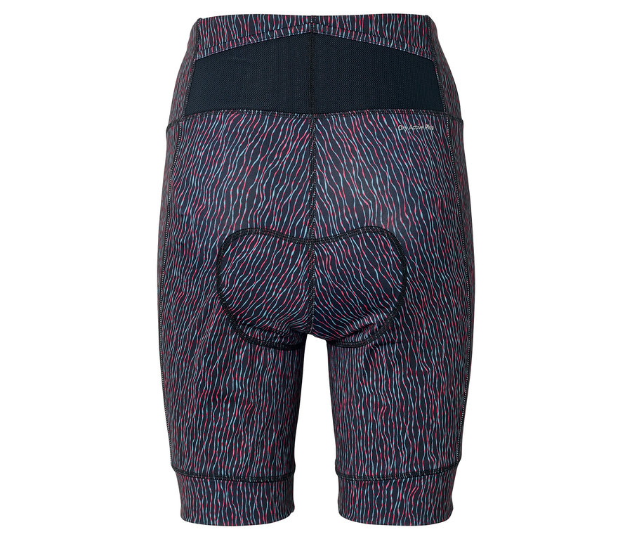 Mintás biciklis rövidnadrág hátulnézetből.