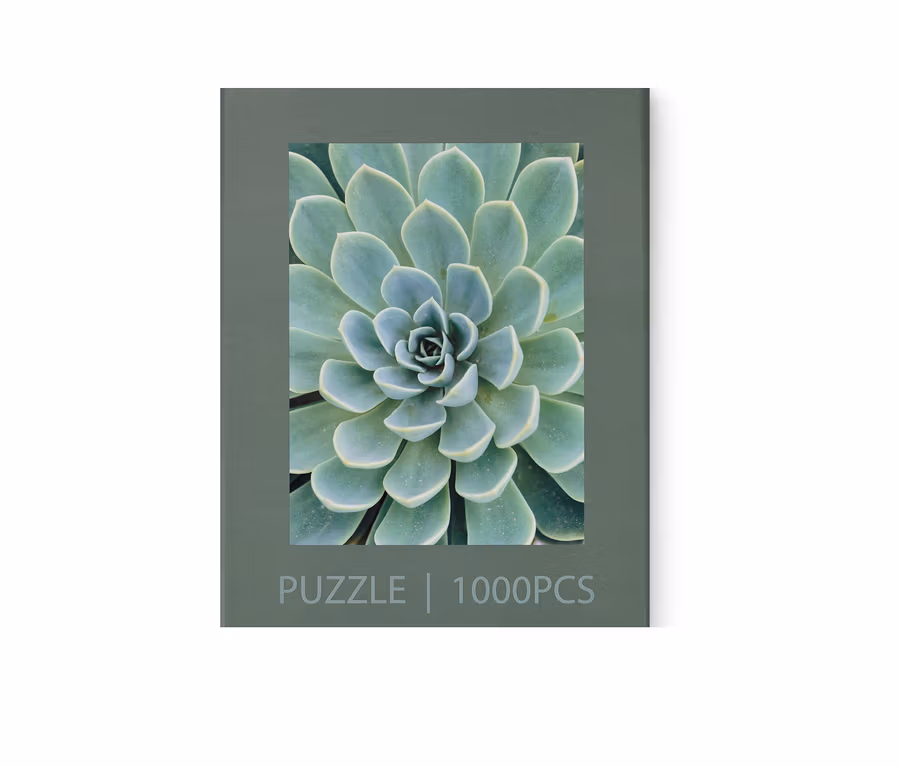 A »Puzzle, pozsgás növény, 1000 darabos« csomagolása.