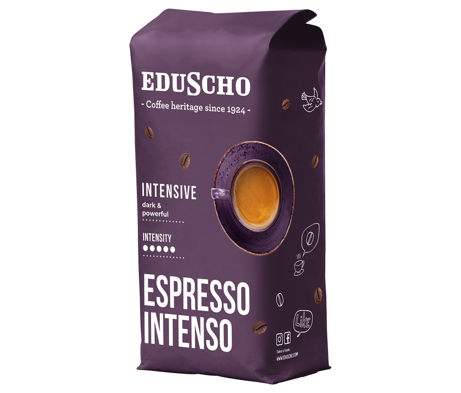 Egy csomag Eduscho Espresso Intenso - 1 kg szemes kávé.