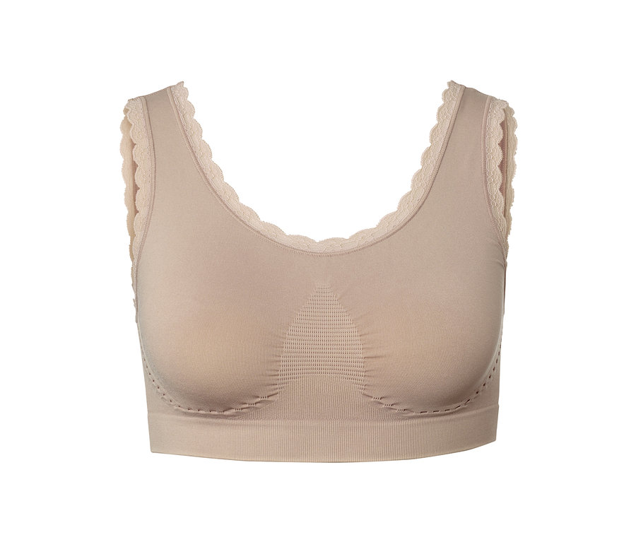 Testszínű női seamless bustier melltartó.