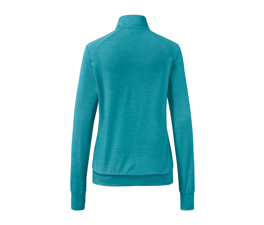 Türkiz funkcionális felső hátulról.