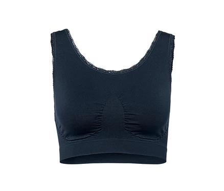 Sötétkék varrásmentes bustier melltartó.