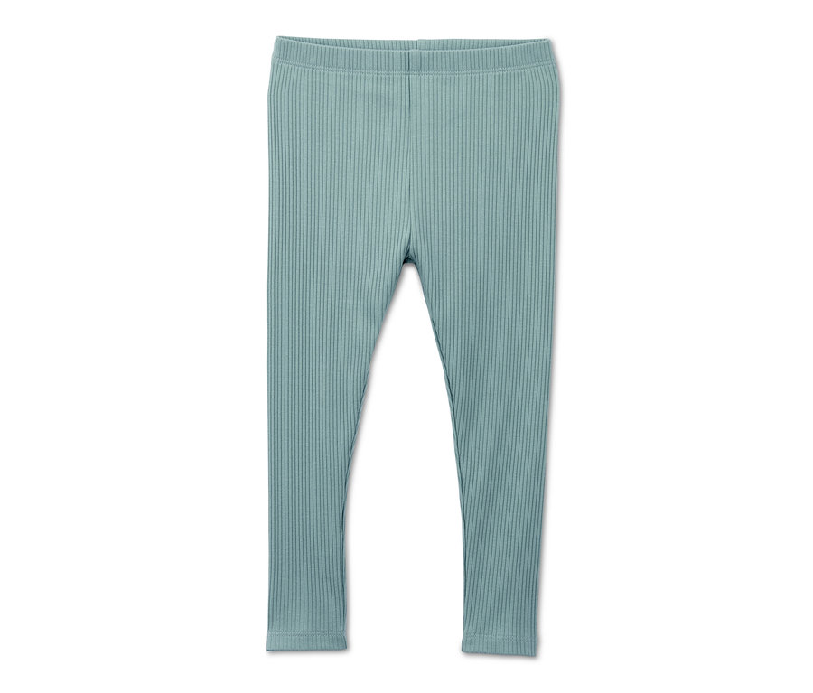 Világos türkiz, bordázott leggings.