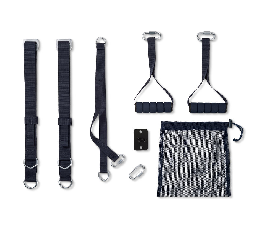 Edzőheveder készlet fehér háttérrel.