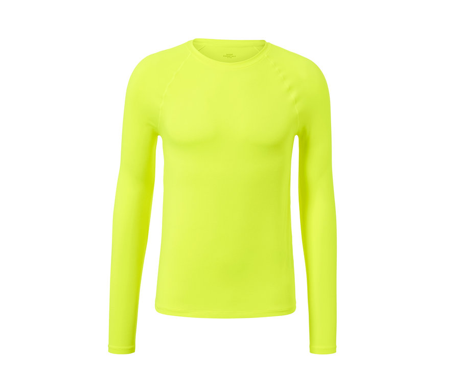 Neonsárga hosszú ujjú funkcionális felső.