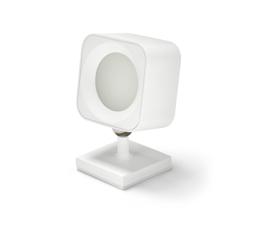 Egy fehér színű LED akkumulátoros fali lámpa.