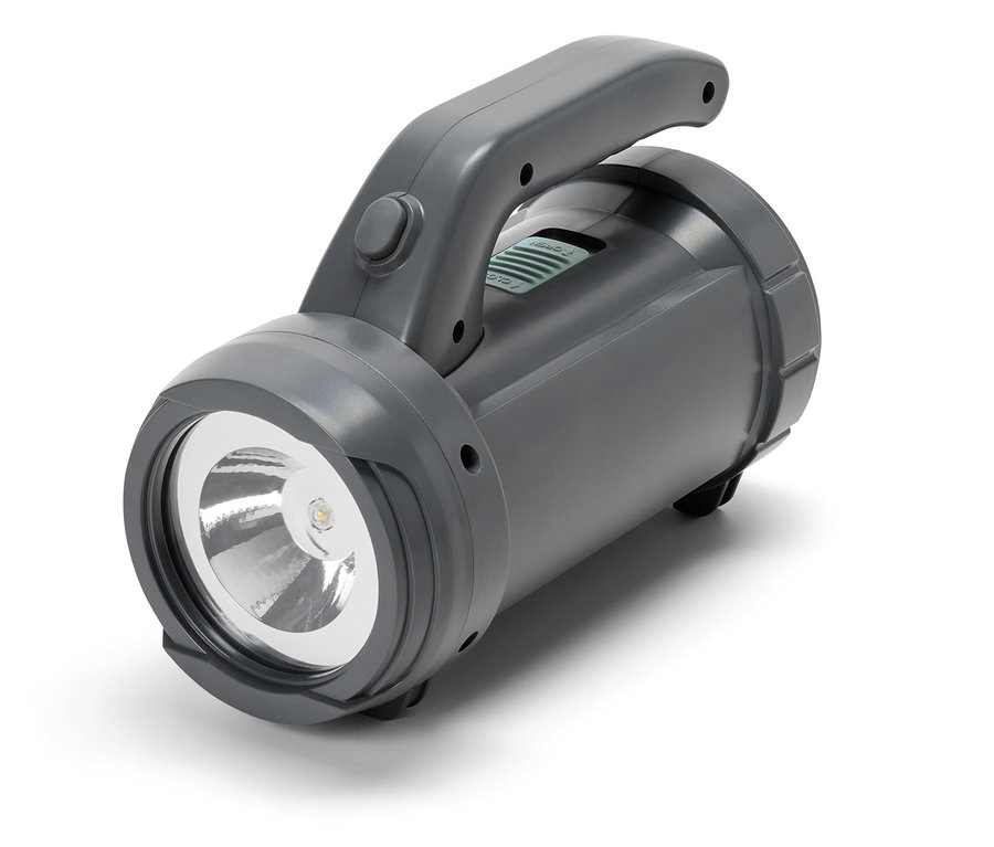 Szürke 17 az 1-ben LED multifunkciós lámpa fogantyúval és kapcsolóval.