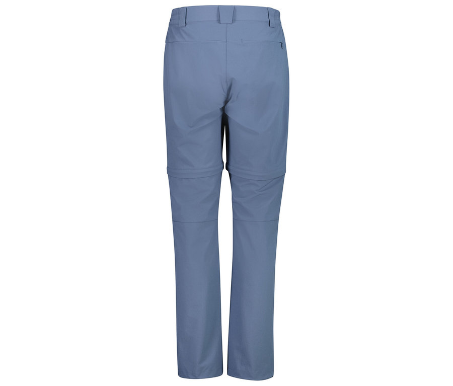 Kék, hosszú nadrág, hátulról fényképezve.