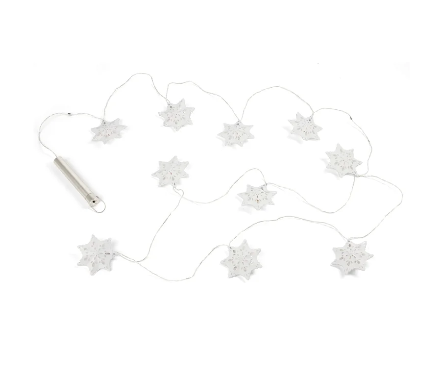 LED-es égősor, 10 papírcsillag