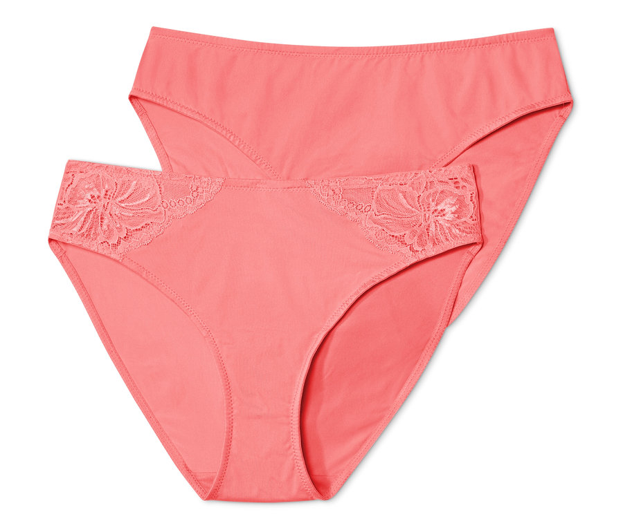 Két papaya színű női alsó.