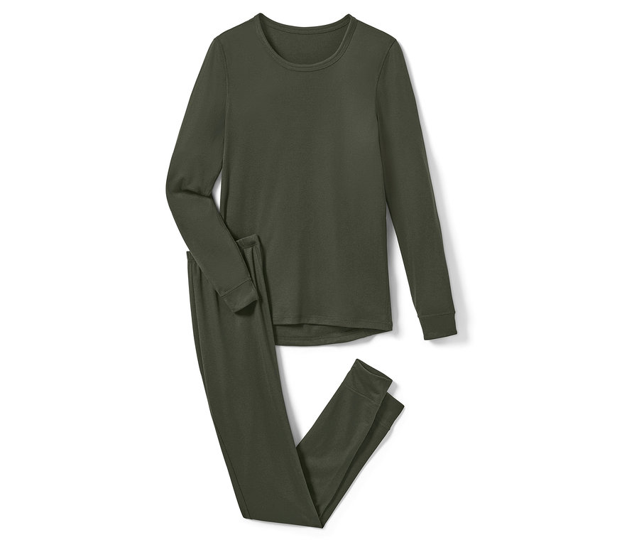 Khaki funkcionális termo aláöltözet fehér alapon.