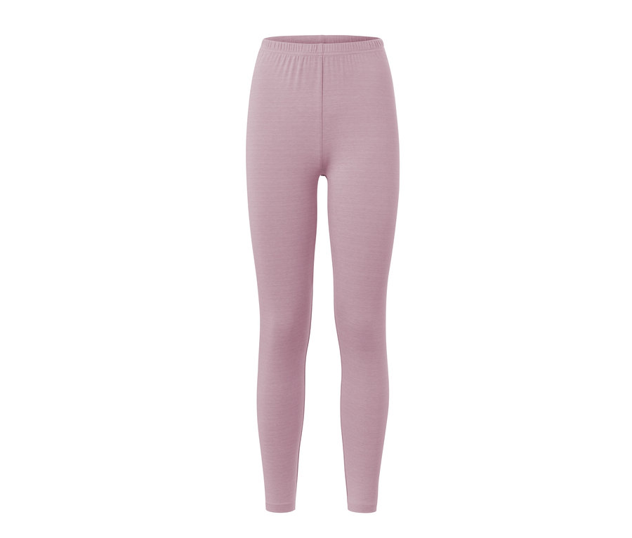 Lila színű női leggings merinó gyapjúval.