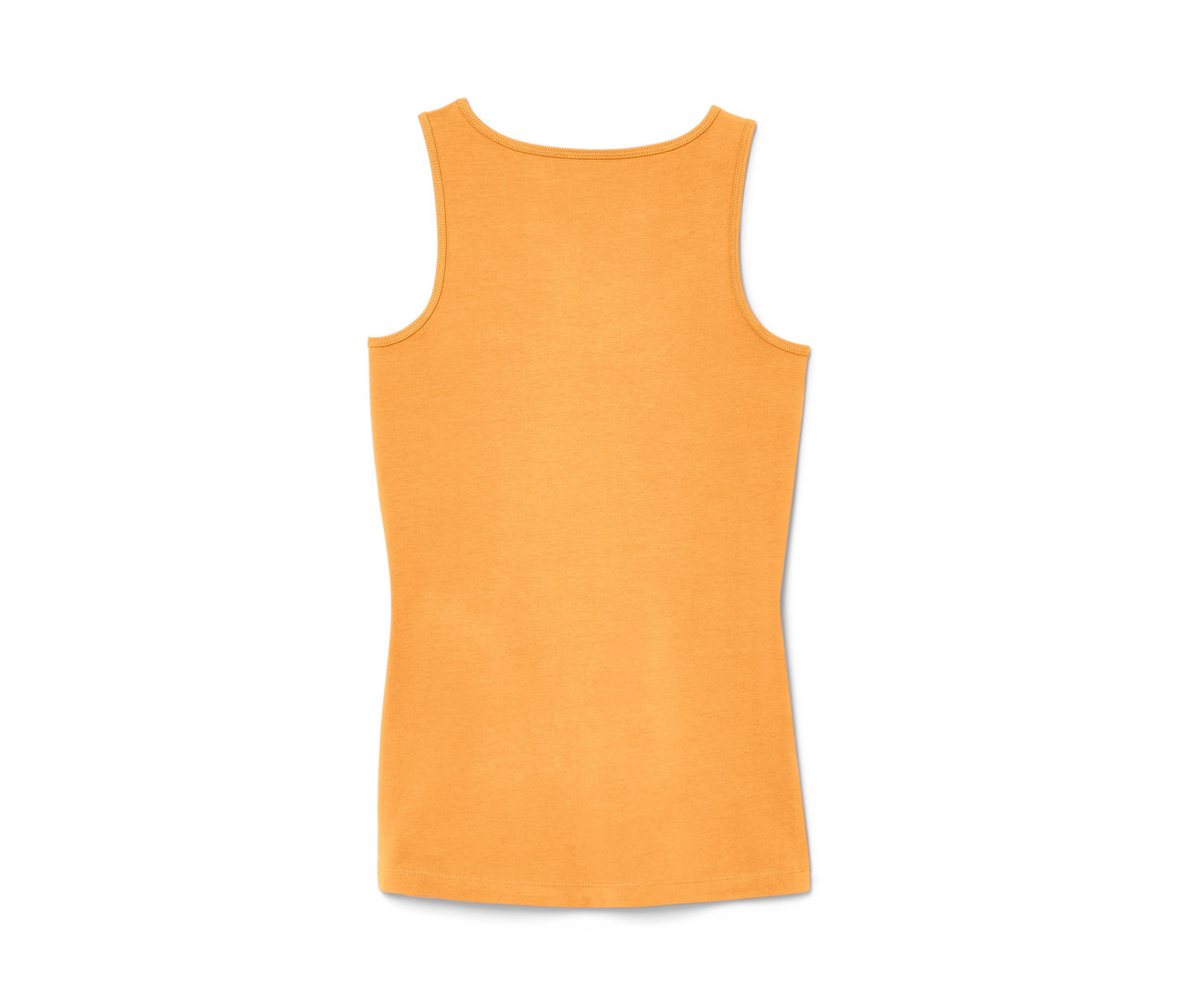 Hátulnézet egy narancssárga női topról, 2 db.