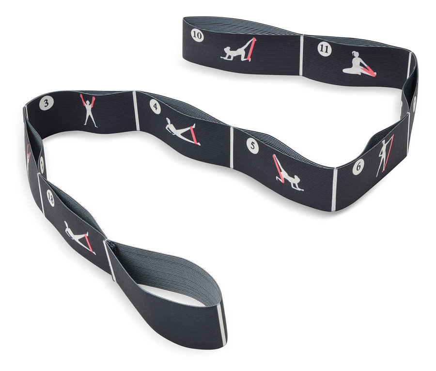 Rugalmas gyakorlópánt gyakorlatok ábráival.