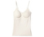 Elefántcsont színű trikó beépített melltartóval és spagettipántokkal.