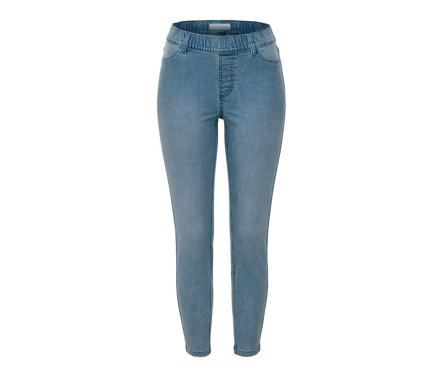 Kék farmer hatású női treggings.