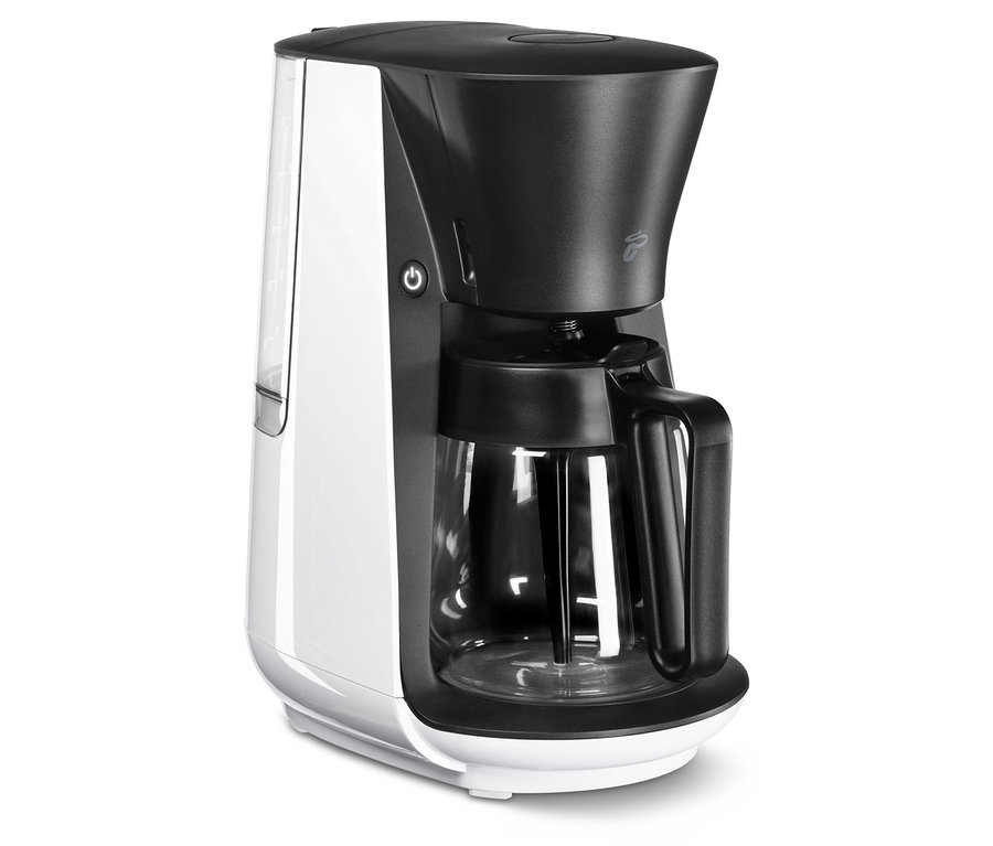 Fehér »Let's Brew« filteres kávéfőző.