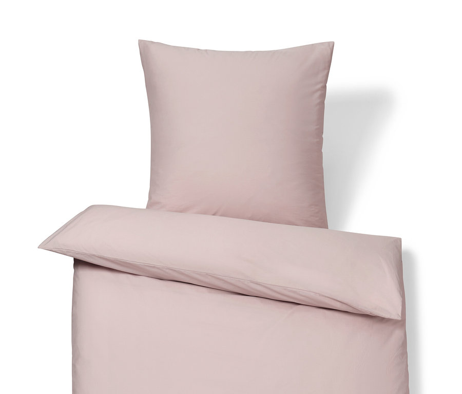 Rózsaszín pamutszatén ágynemű normál és extra méretben.