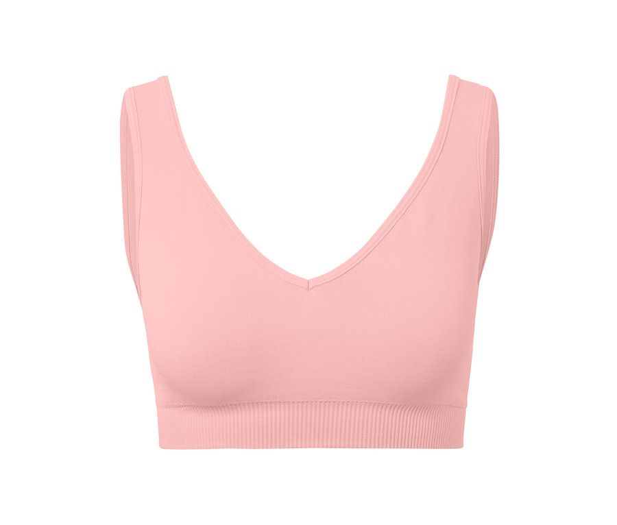 Rózsaszín női seamless bustier melltartó.