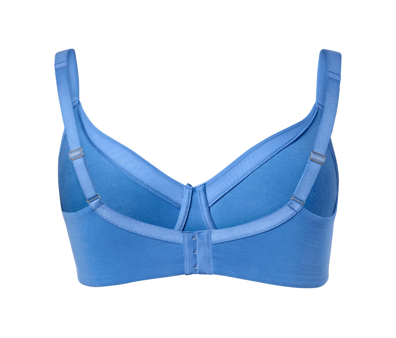 Kék kicsinyítő melltartó részlete, hátulnézet.