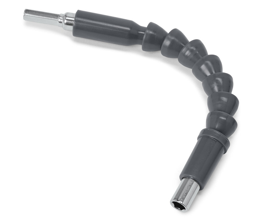 Rugalmas fúróhosszabbító fehér háttéren.