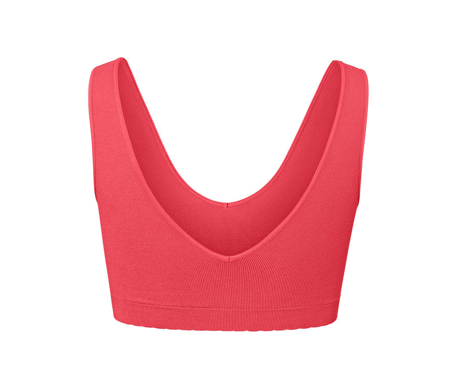Korall színű női seamless bustier melltartó.