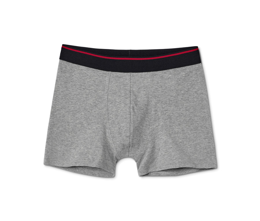 Egy szürke férfi boxer alsó.