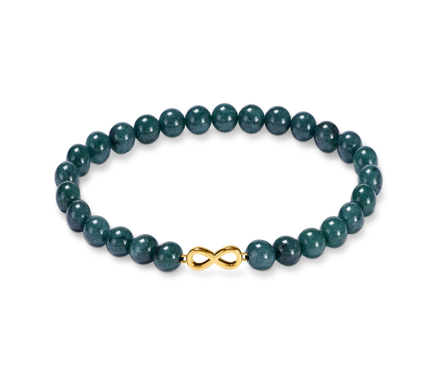 Jáde karkötő arany színű díszítéssel.