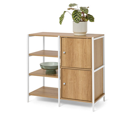 »GRADE« komód nyitott rekeszekkel és 2 ajtóval