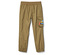 Kaki színű nadrág gumis derékkel és színes járműrátéttel a zseben.