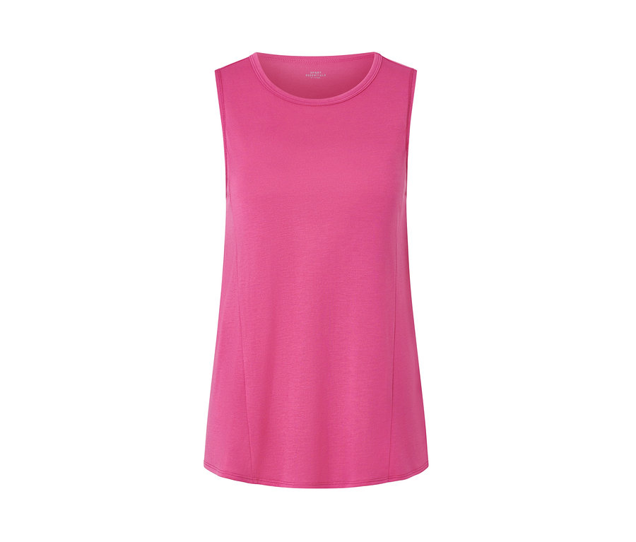 Egy pink színű sporttop egy kétrészes szettből.
