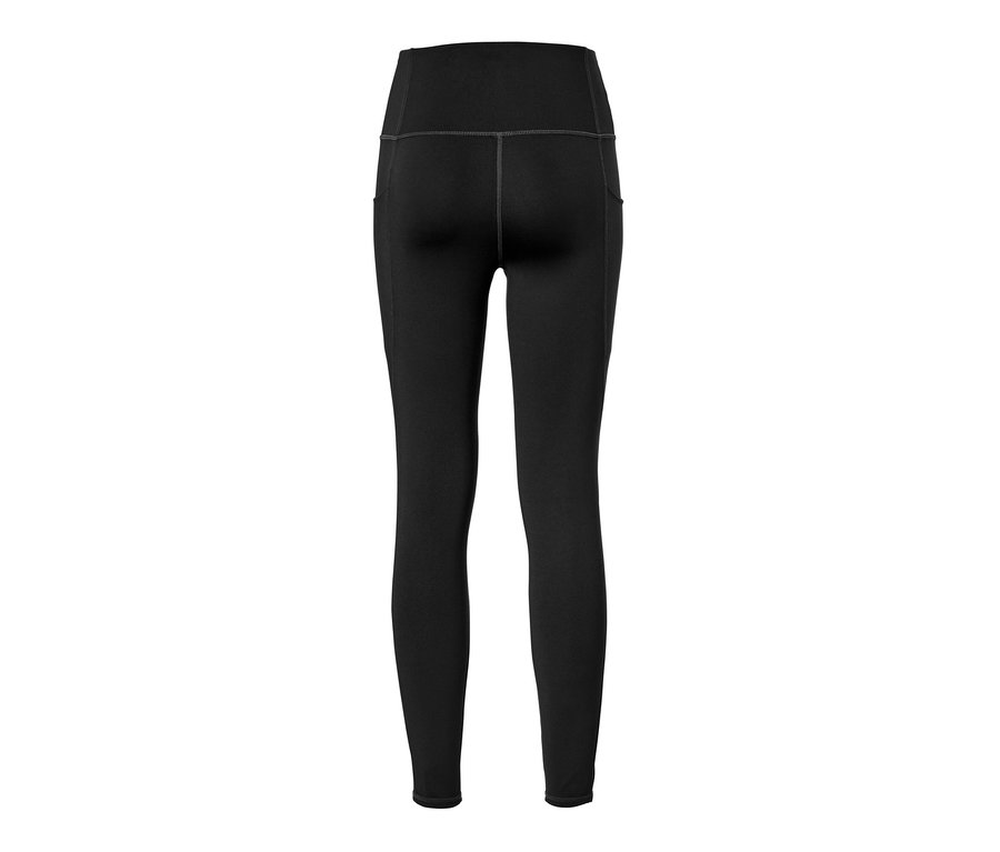 Fekete sport leggings hátulnézetből.
