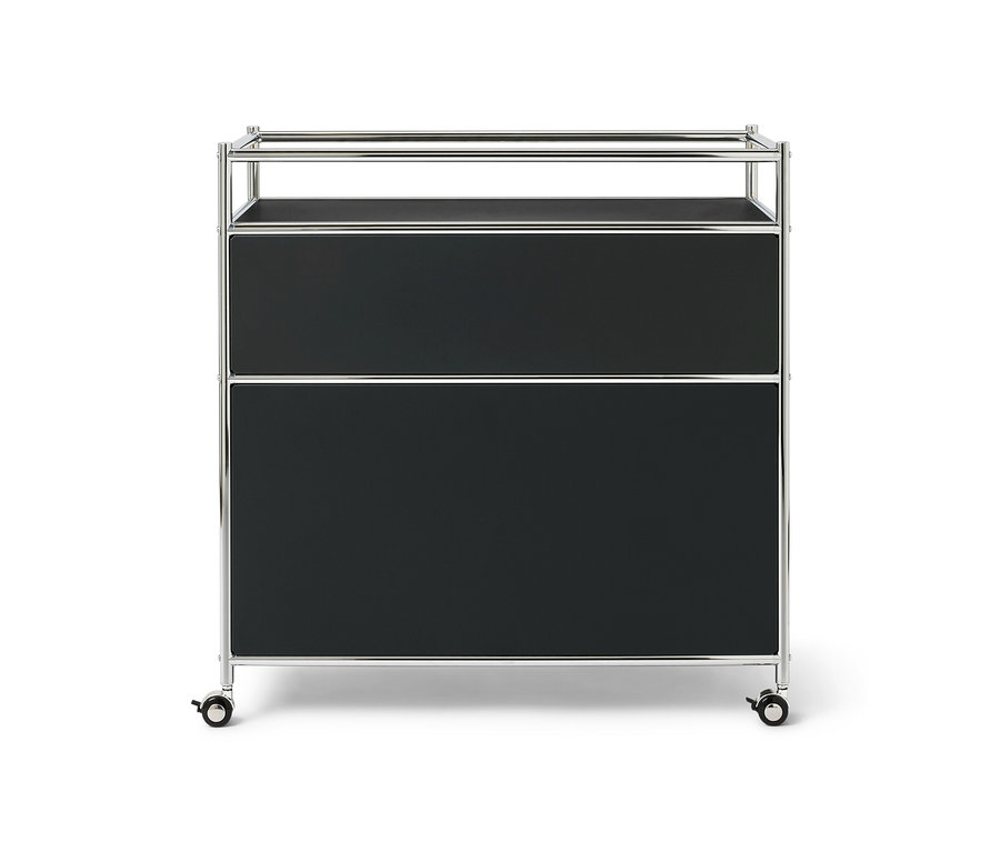 »CN3« fém komód 1 fiókkal és 1 lenyíló ajtóval és kerettel.