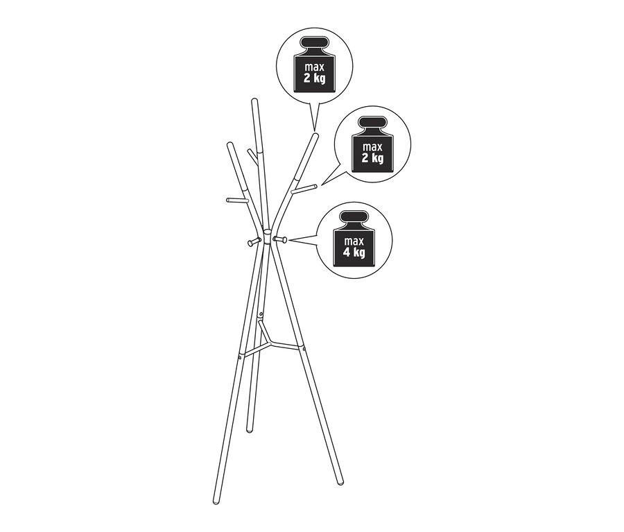 Fekete-fehér illusztráció egy állófogasról.